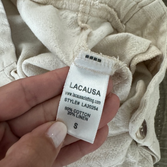 Lacausa Linen Blend Pleated Shorts - Picture 7 of 9